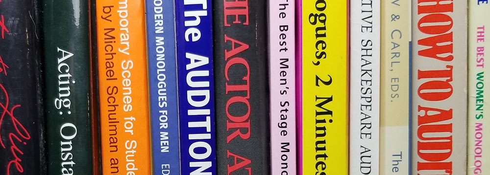 Collection of books about acting