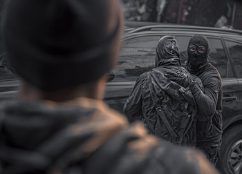 Person watching ICE activities